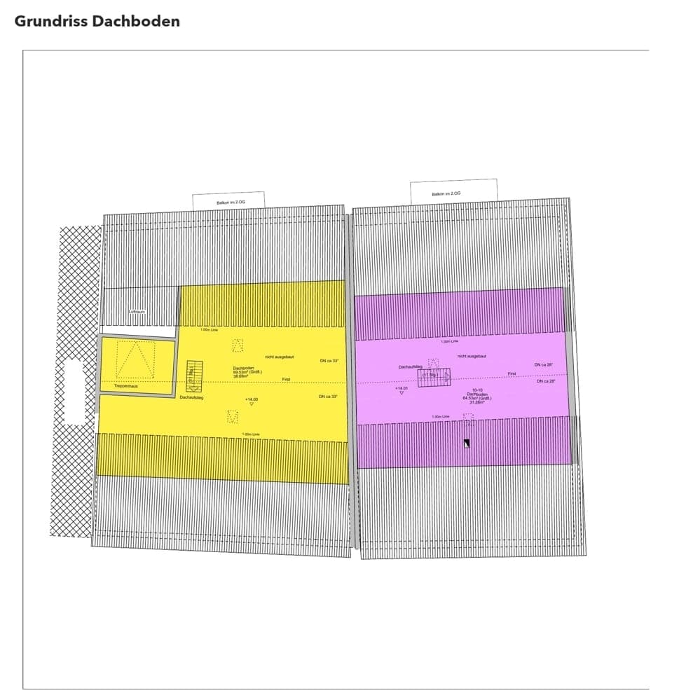 Grundriss Dachboden
